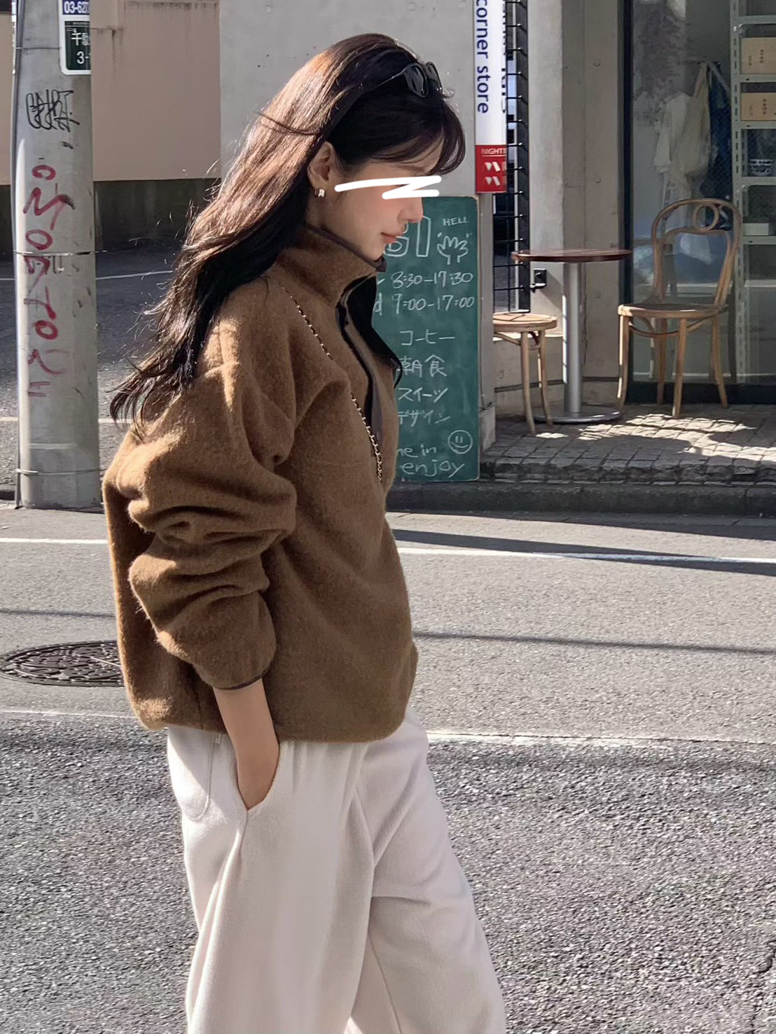 A16.小V家BOY羊毛混紡立領上衣