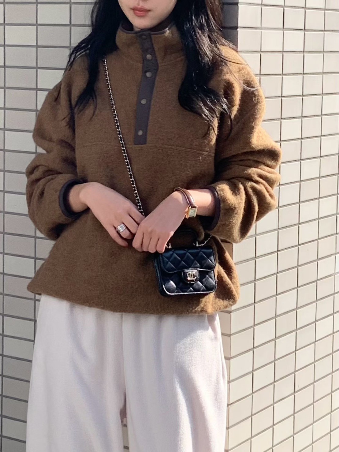 A16.小V家BOY羊毛混紡立領上衣