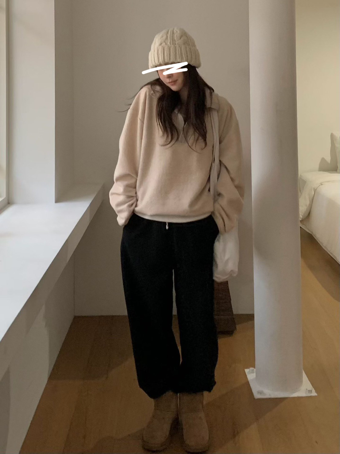 A16.小V家BOY羊毛混紡立領上衣