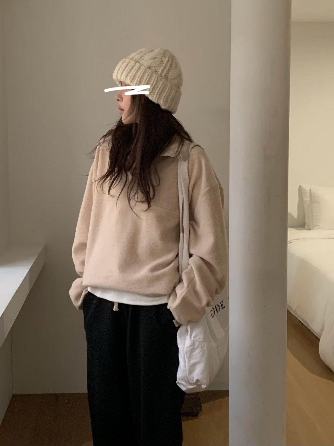 A16.小V家BOY羊毛混紡立領上衣