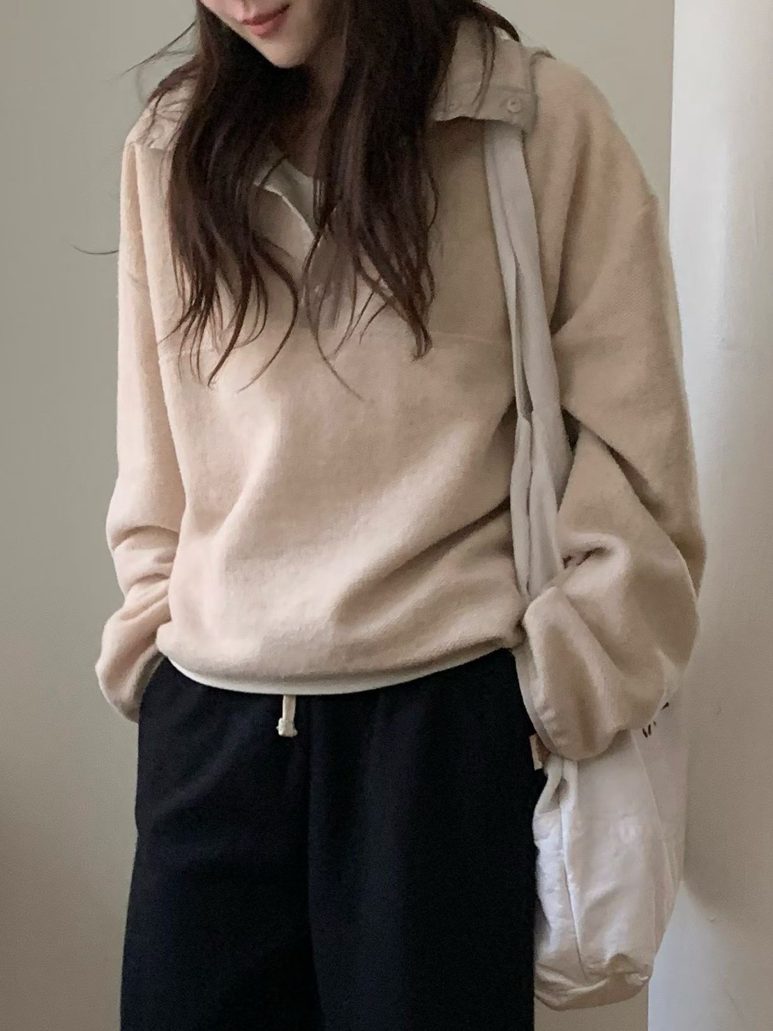 A16.小V家BOY羊毛混紡立領上衣