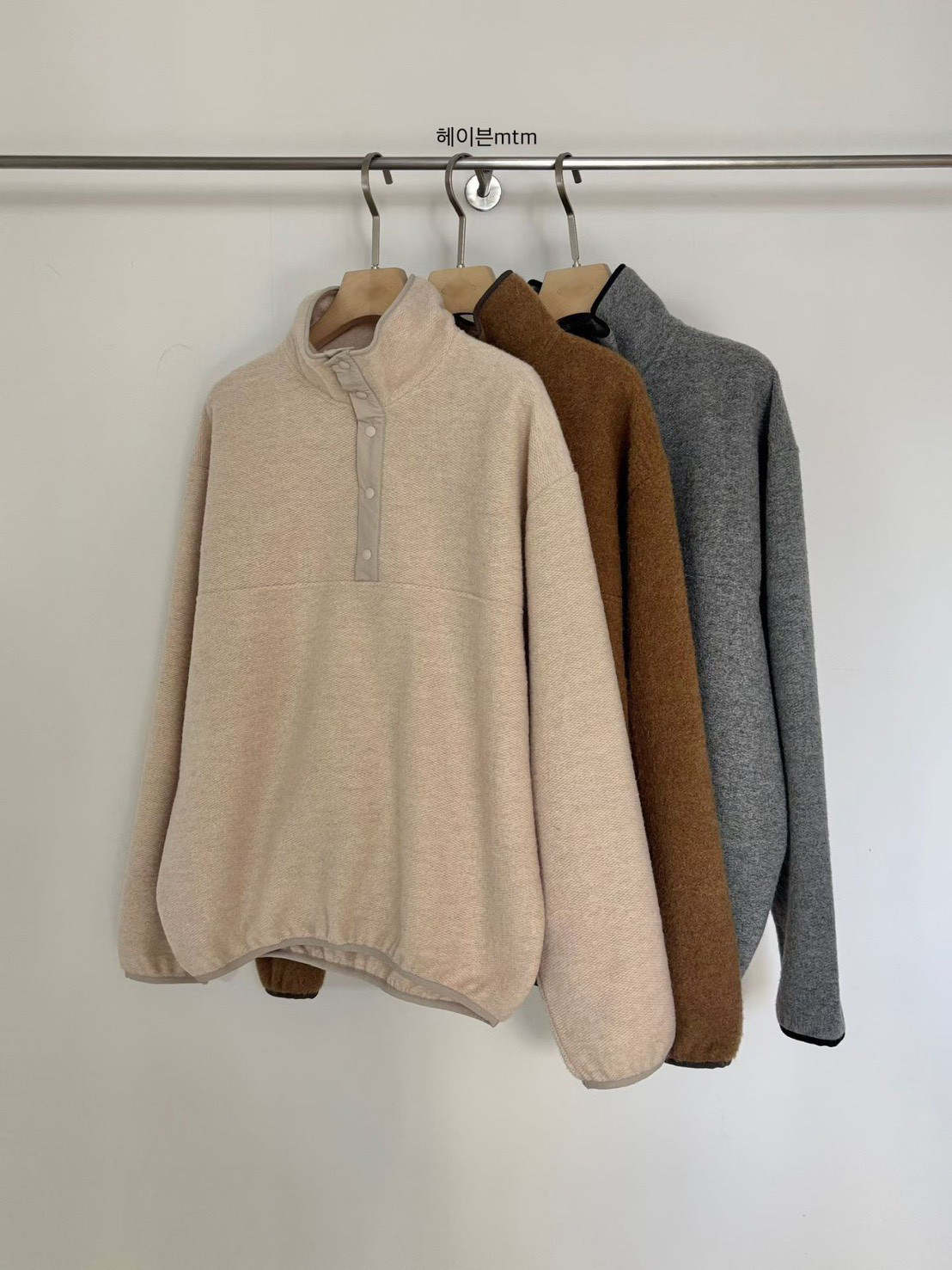 A16.小V家BOY羊毛混紡立領上衣