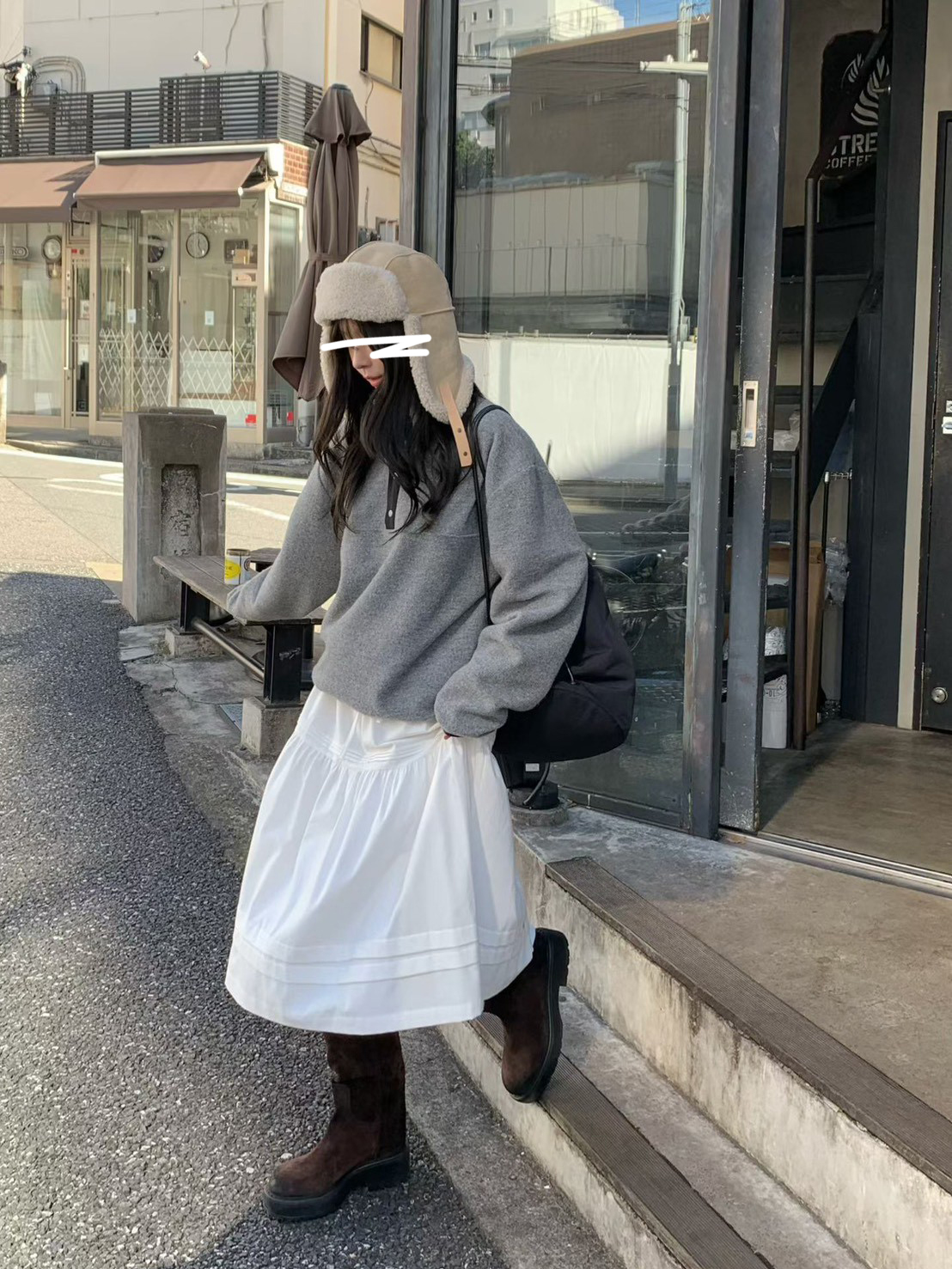 A16.小V家BOY羊毛混紡立領上衣