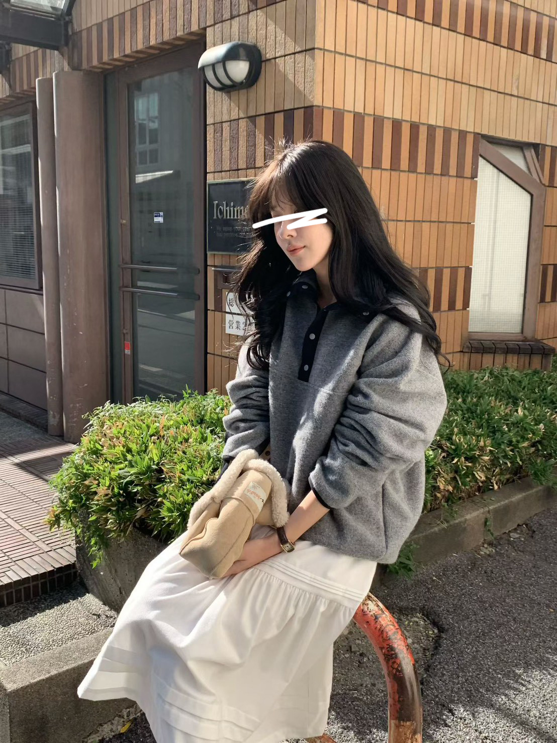 A16.小V家BOY羊毛混紡立領上衣