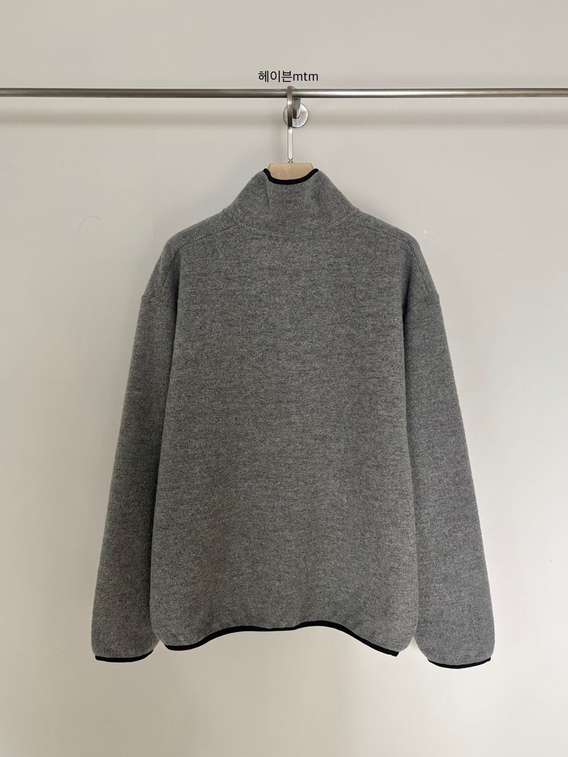 A16.小V家BOY羊毛混紡立領上衣