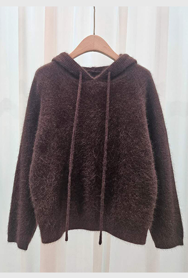 A100.星星家溫暖浣熊混紡連帽毛衣