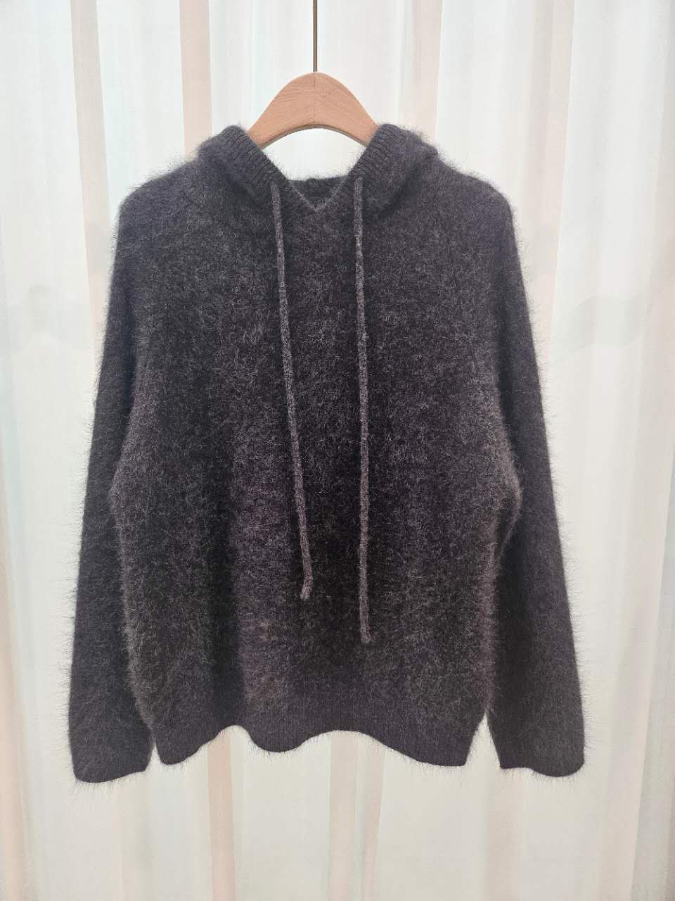 A100.星星家溫暖浣熊混紡連帽毛衣