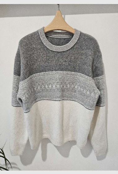 B64.星星家芝麻雪糕圖騰毛衣