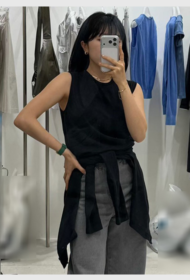 B43.質感家圓領雅致針織背心