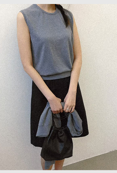 B43.質感家圓領雅致針織背心