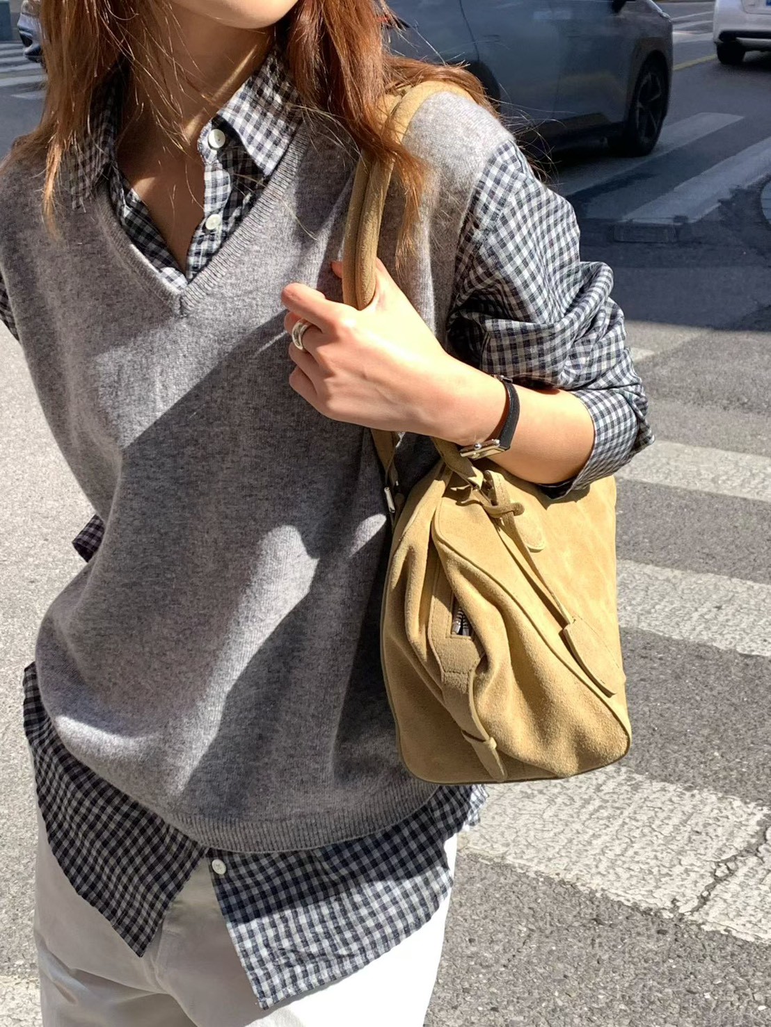 A09.大V家百搭V領針織背心