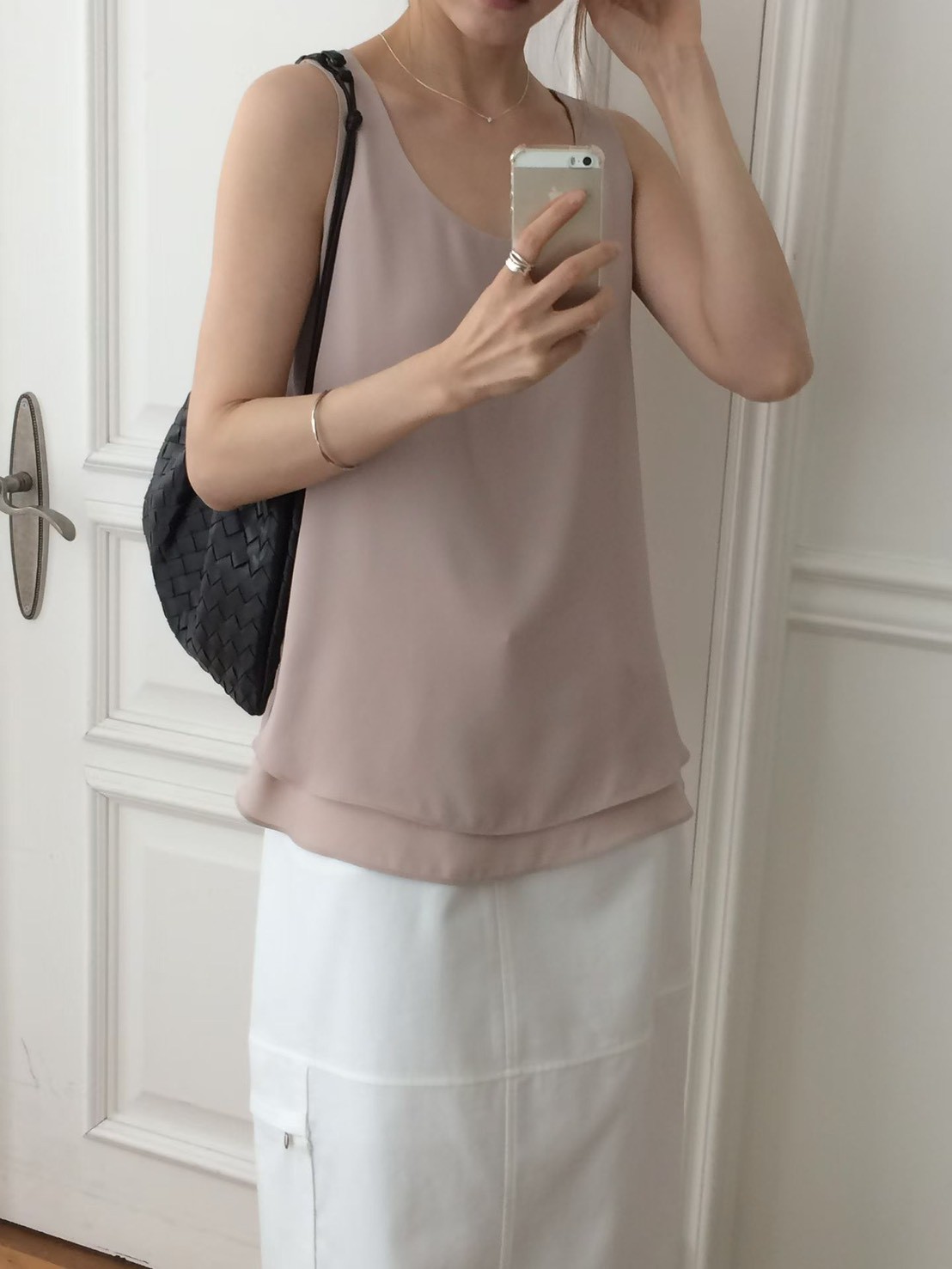 B26.甜美雙層下擺背心