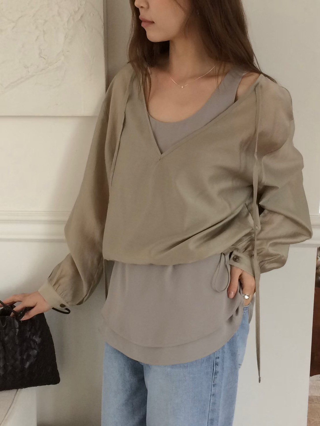 B26.甜美雙層下擺背心