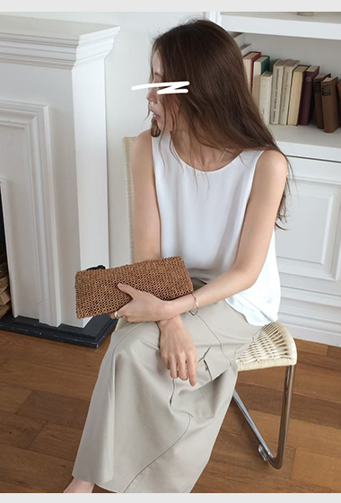 B26.甜美雙層下擺背心