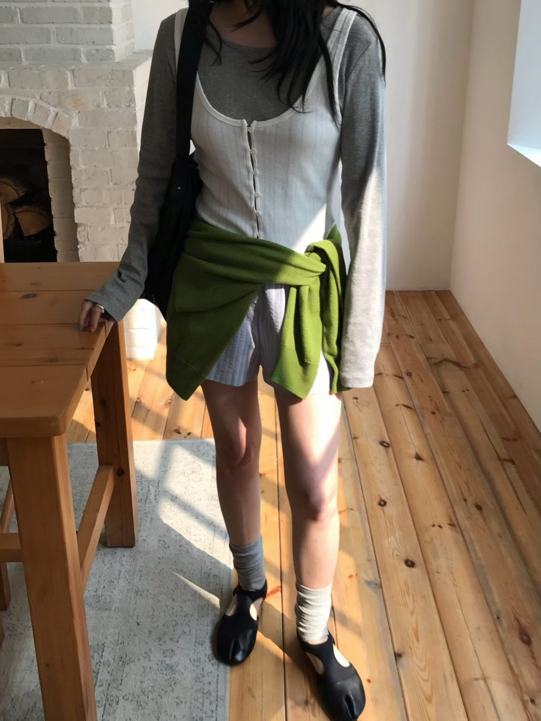 B83.小V家好搭配針織釦背心