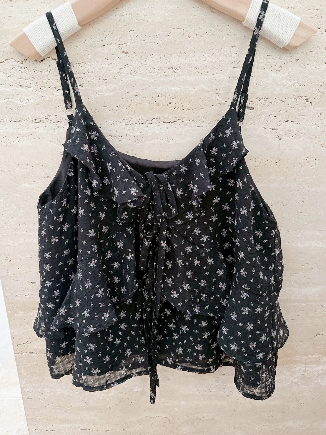 唯美飄逸小碎花背心