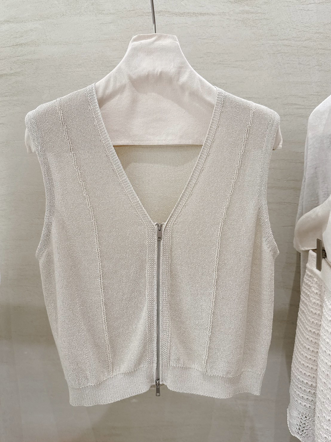 B16.初夏拉鍊薄針織背心