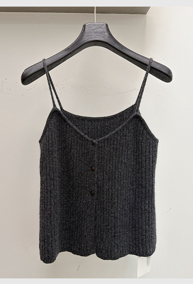 A36.女孩細肩帶100%WOOL背心