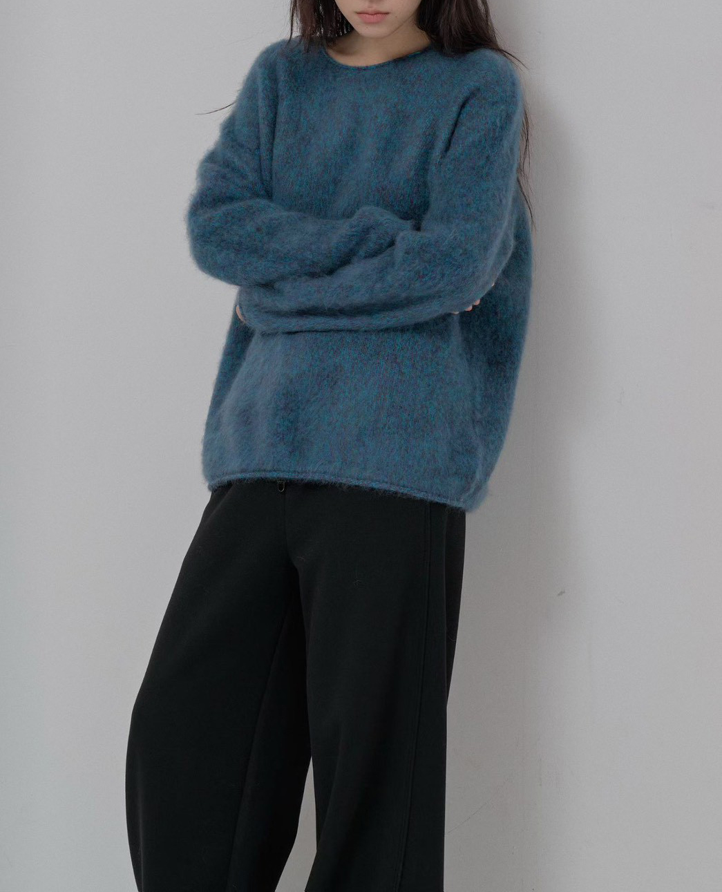 B89.絕美混紗100%羊毛寬鬆毛衣