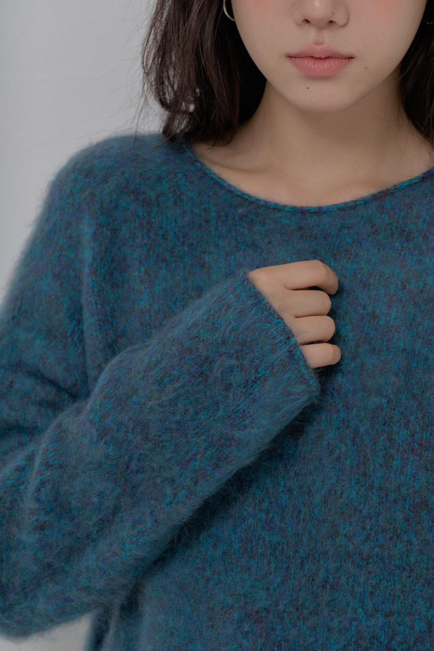 B89.絕美混紗100%羊毛寬鬆毛衣