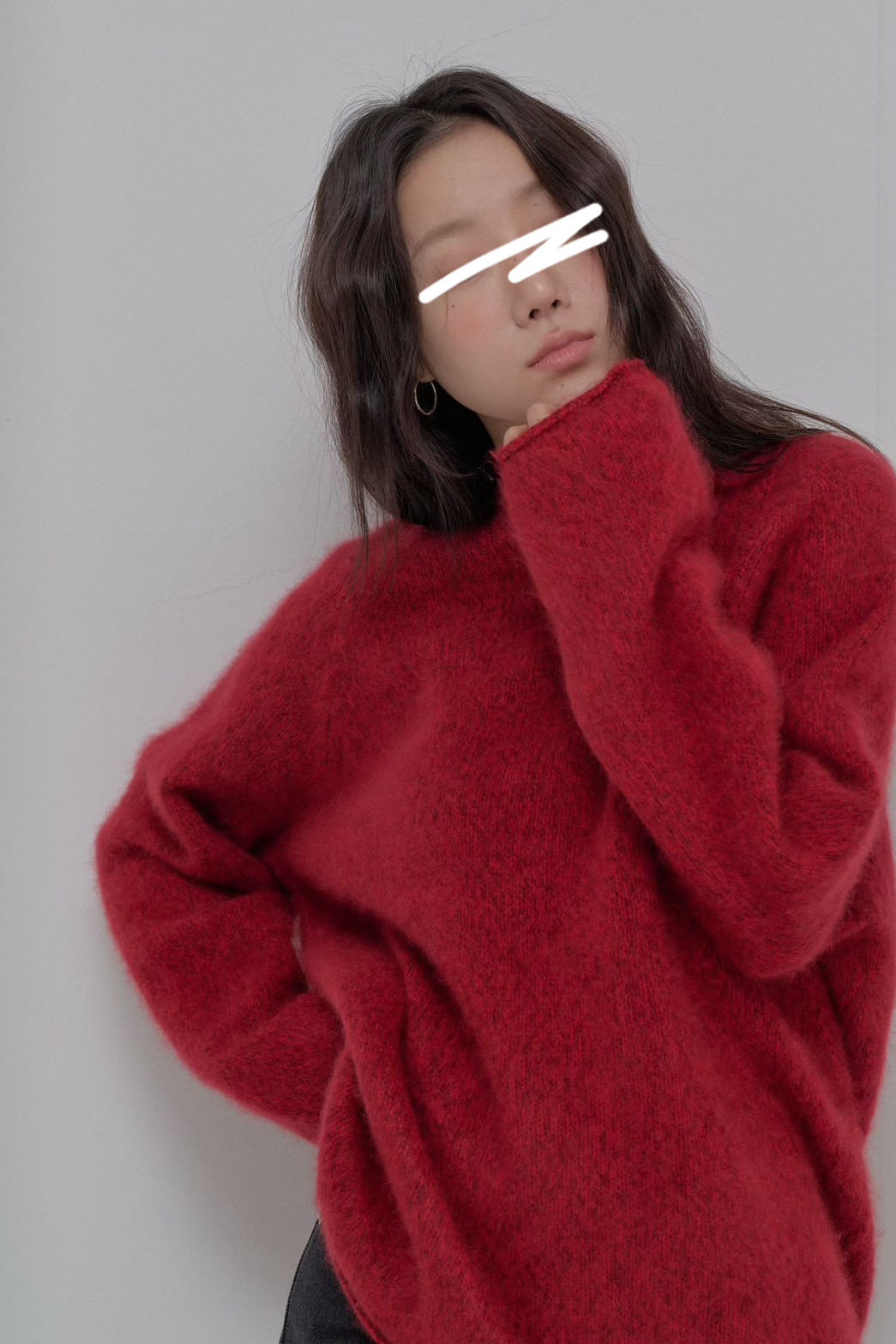 B89.絕美混紗100%羊毛寬鬆毛衣