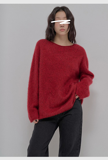 B89.絕美混紗100%羊毛寬鬆毛衣