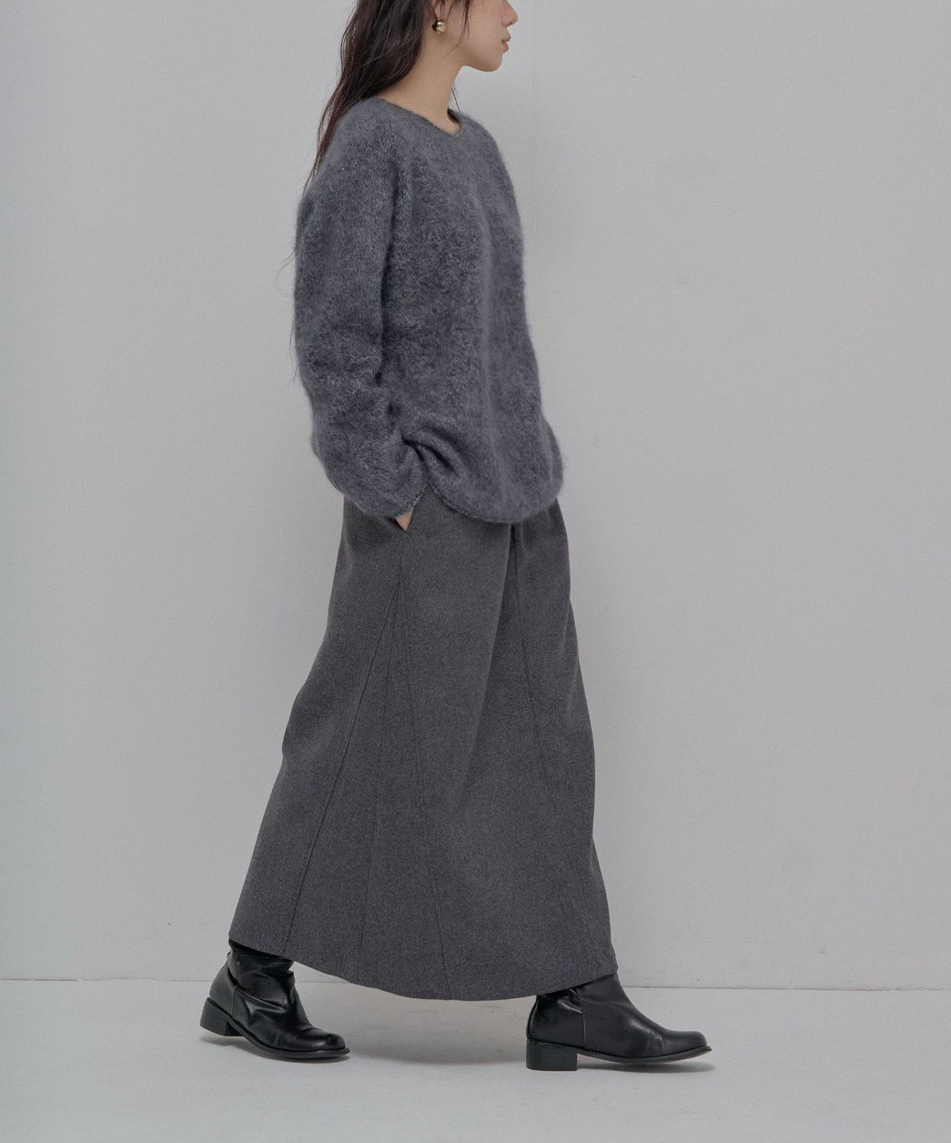 B89.絕美混紗100%羊毛寬鬆毛衣