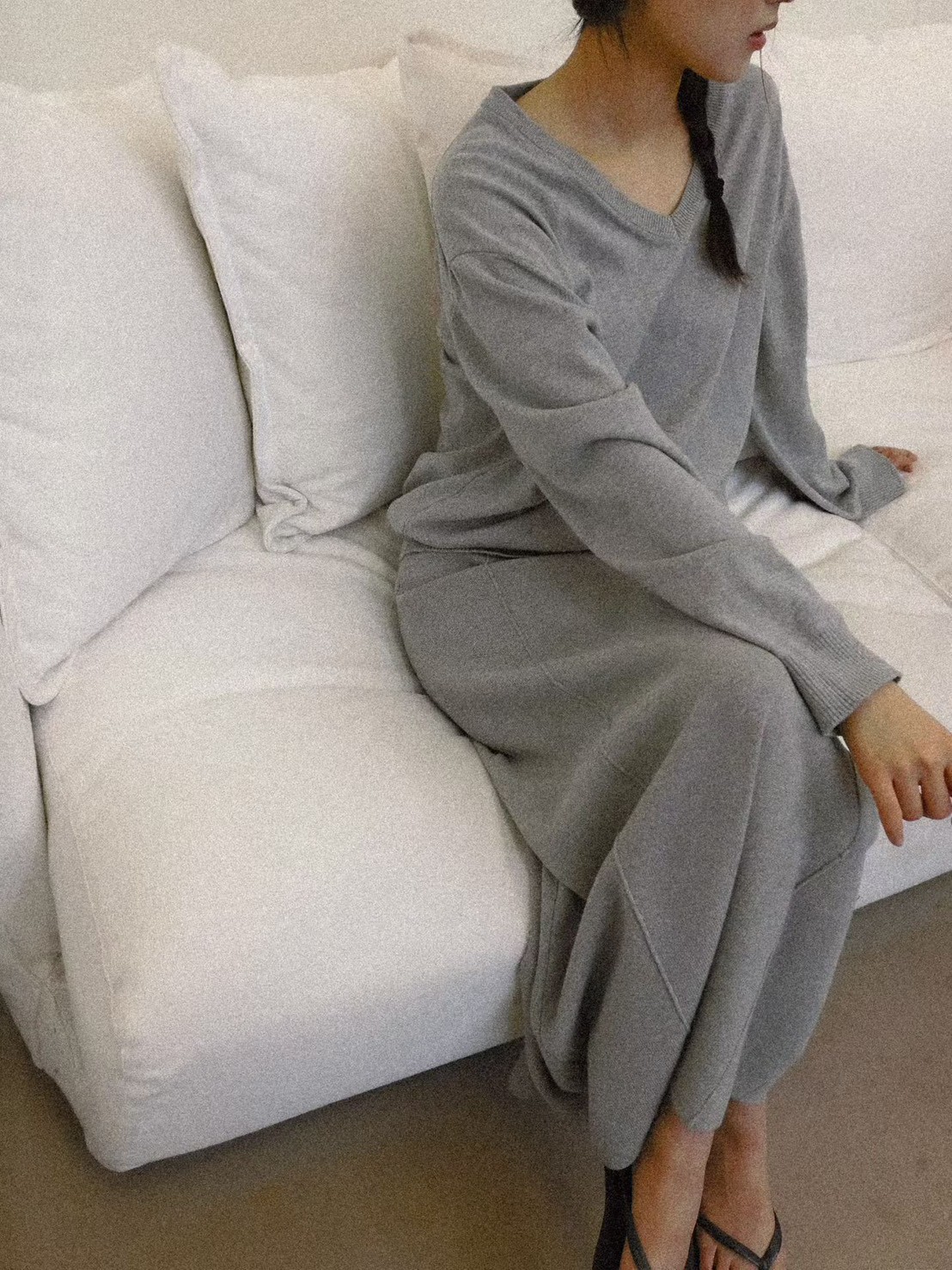 B49.質感家V領自信針織衫