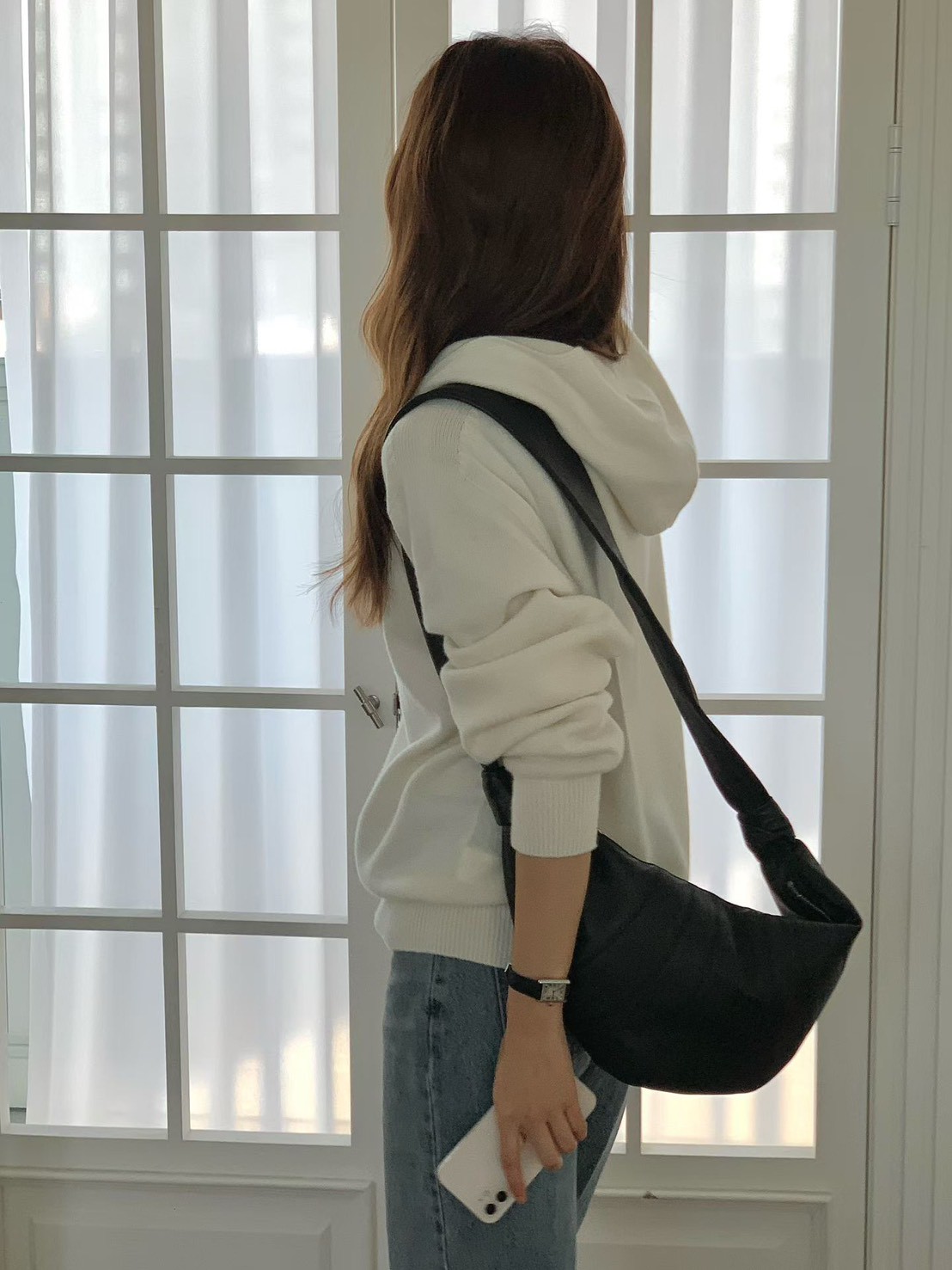 B11.大V家80%WOOL典雅連帽針織上衣