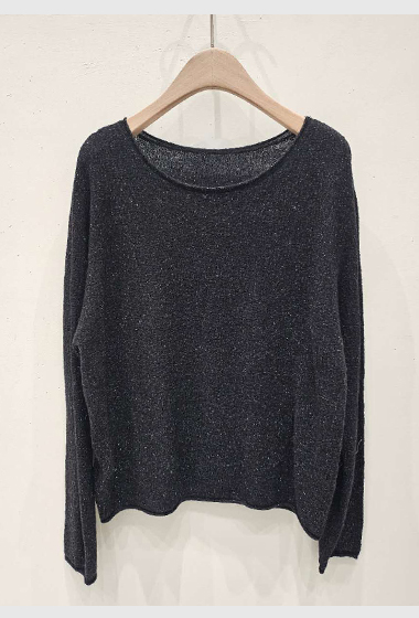 B86.星星家圓領卷邊彈Q針織衫