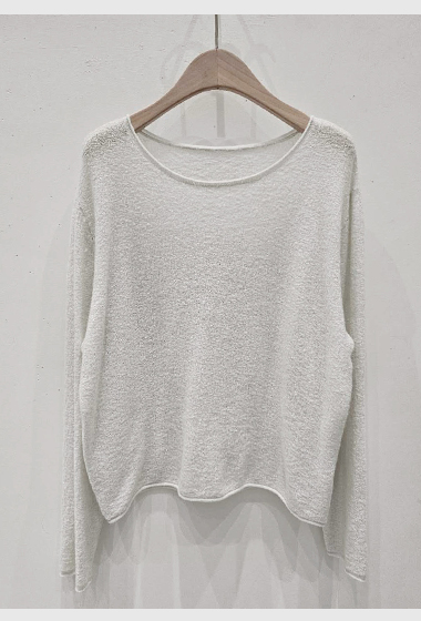 B86.星星家圓領卷邊彈Q針織衫