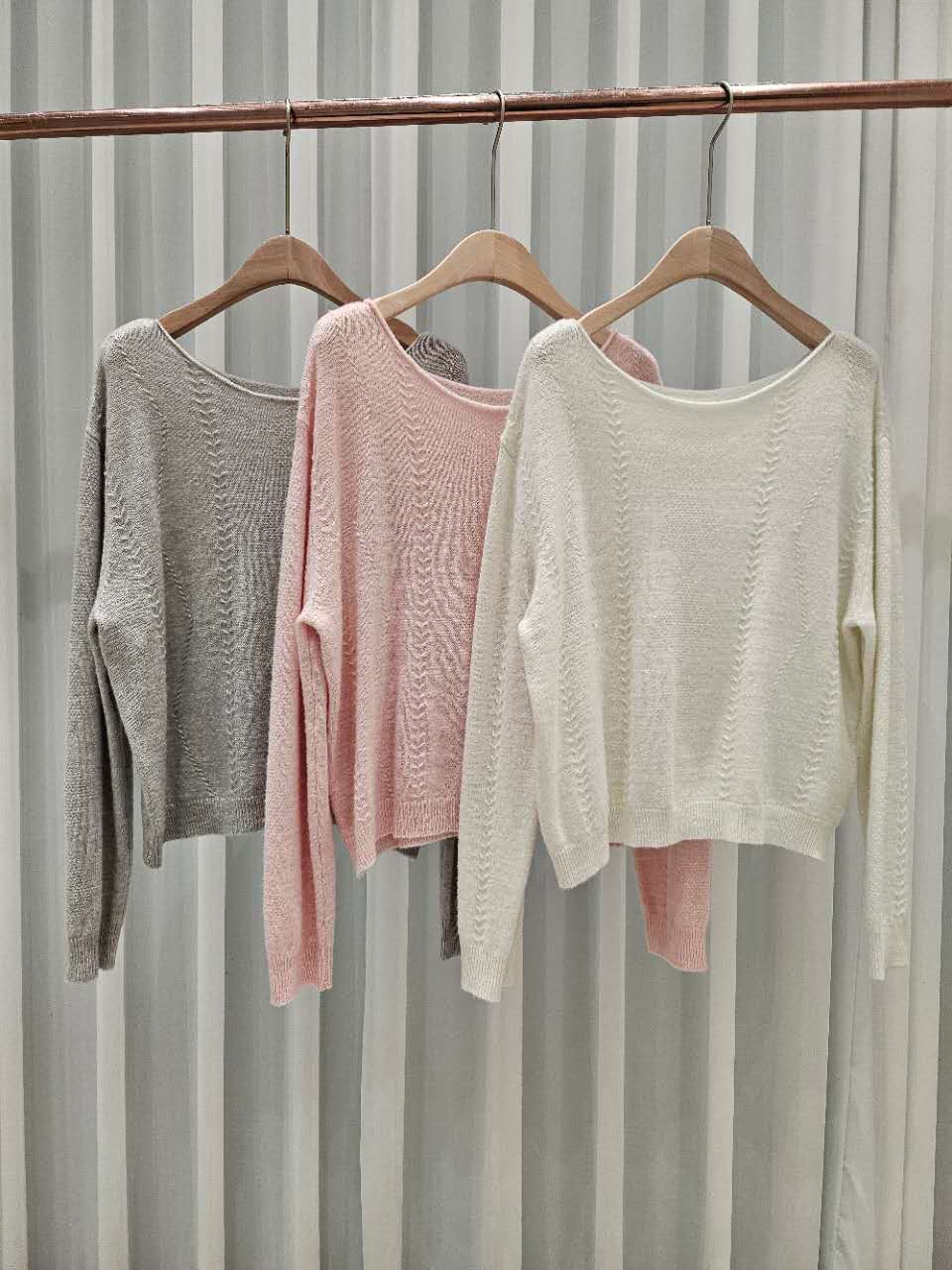 星星家粉彩63%Wool麻花針織衫