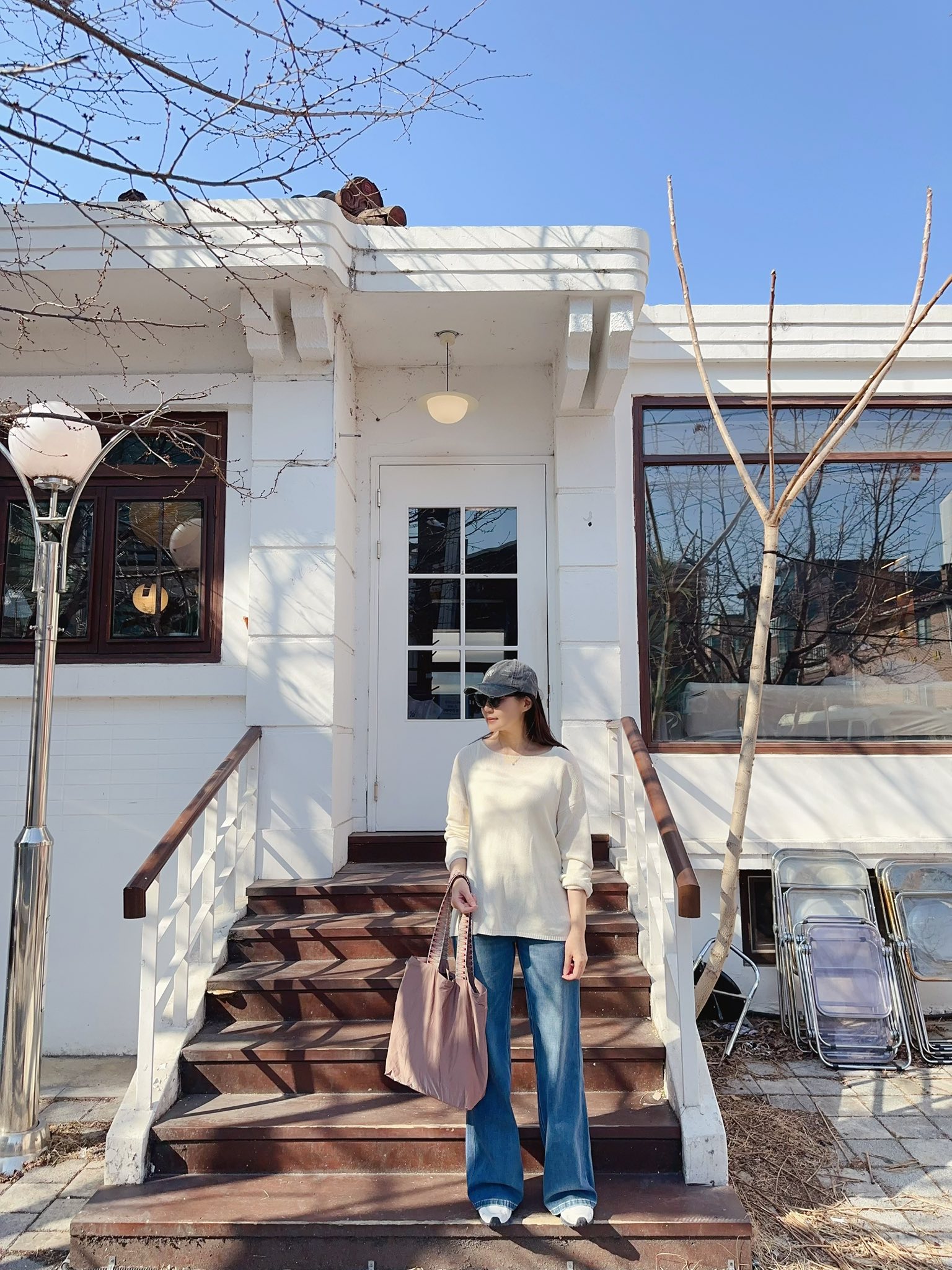 A71.糖果甜色圓領落肩針織上衣