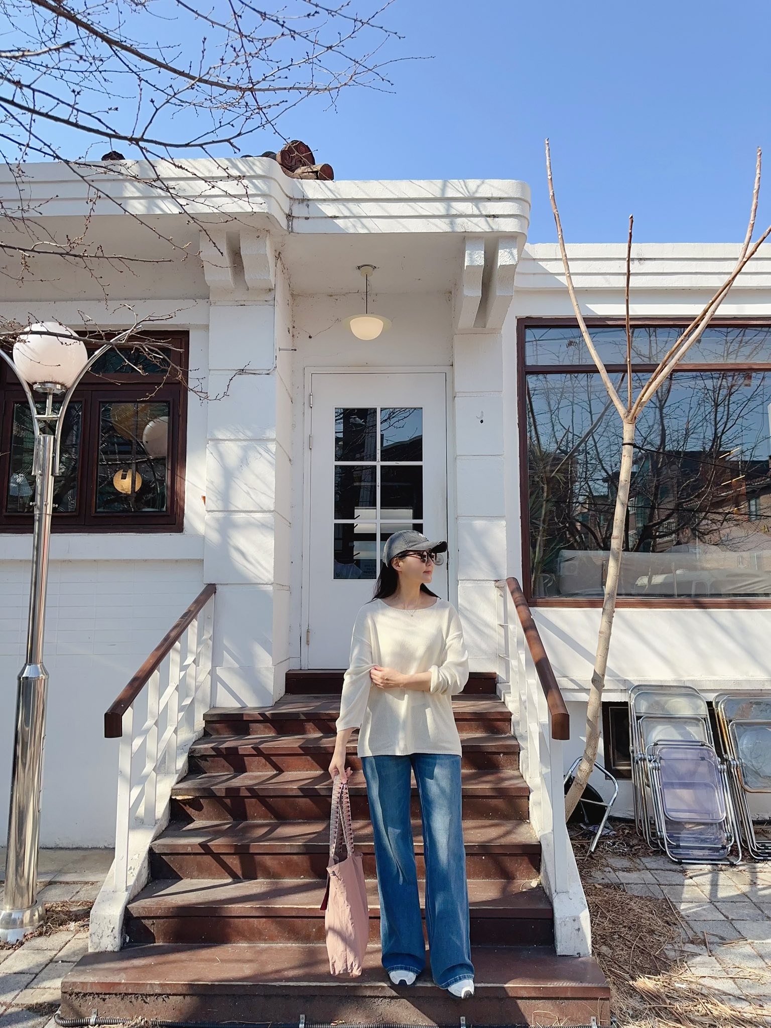 A71.糖果甜色圓領落肩針織上衣