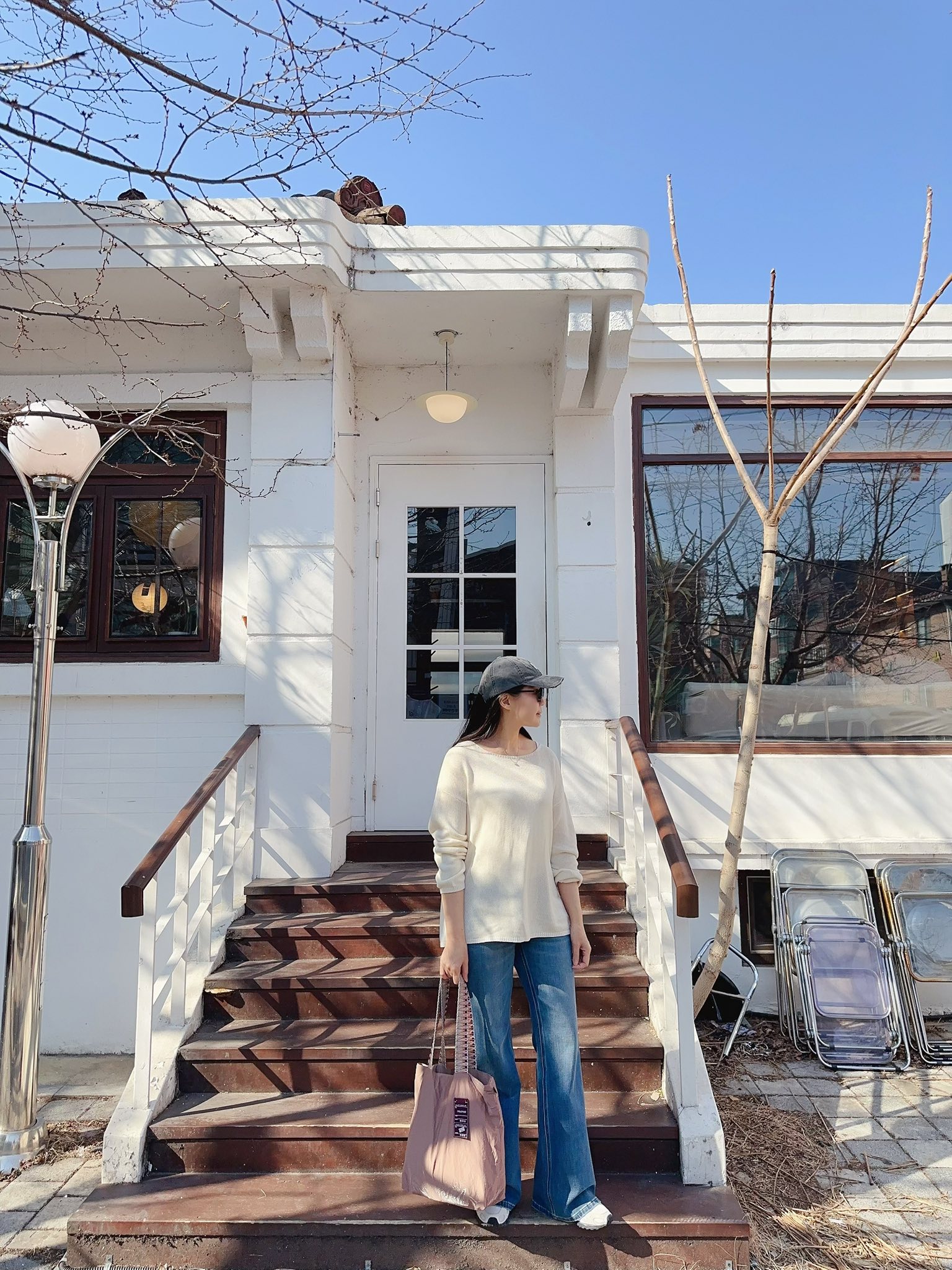 A71.糖果甜色圓領落肩針織上衣