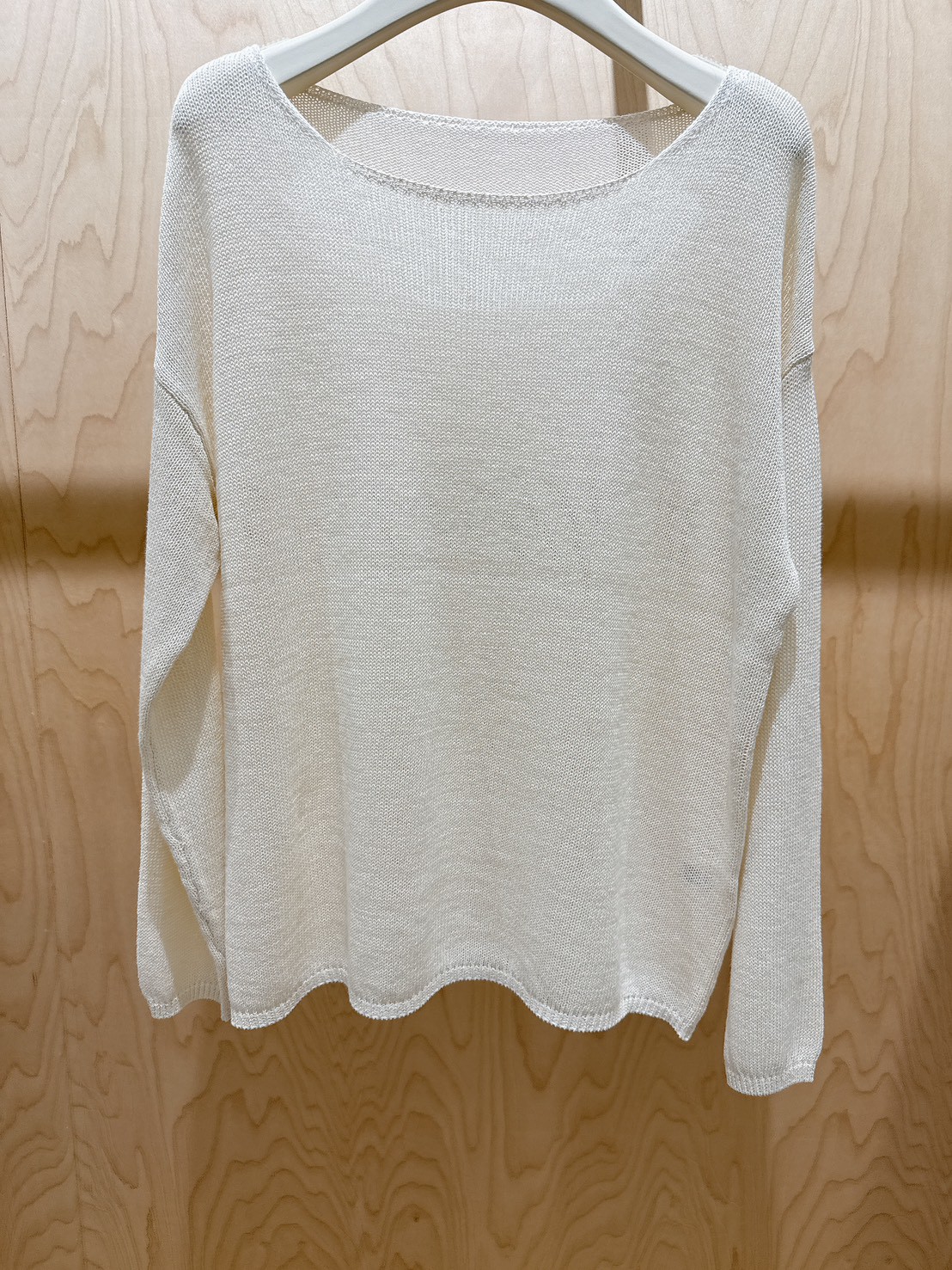 A71.糖果甜色圓領落肩針織上衣