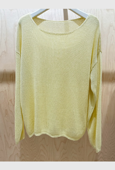 A71.糖果甜色圓領落肩針織上衣