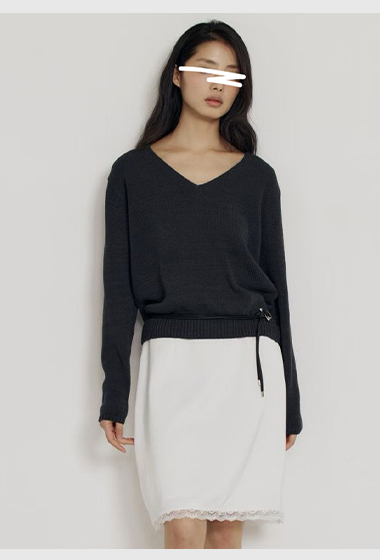 A35.瘦瘦歐膩春日V領針織衫