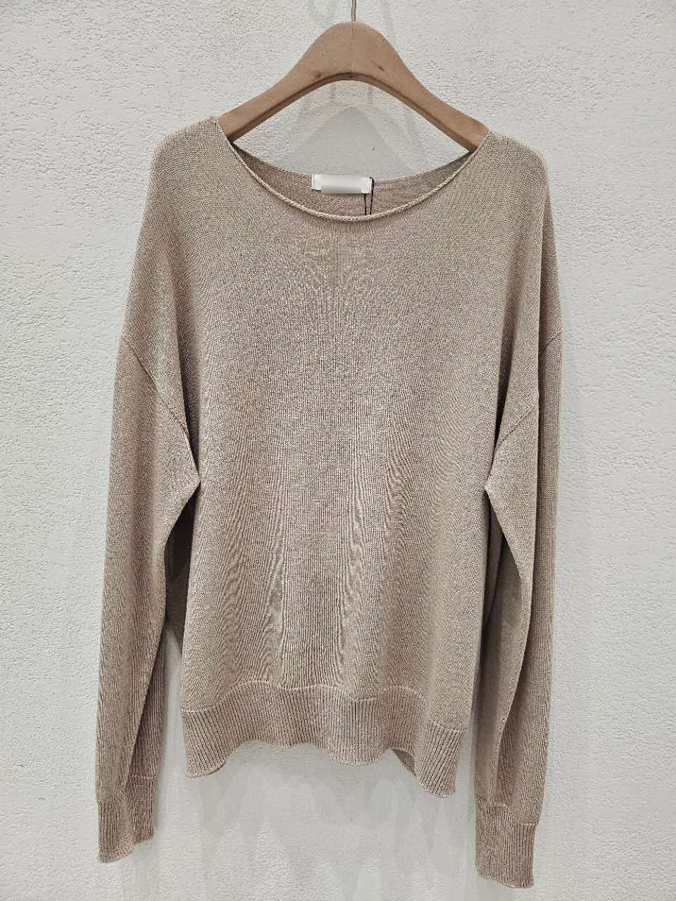 A83.星星家亞麻混紡大圓領針織衫