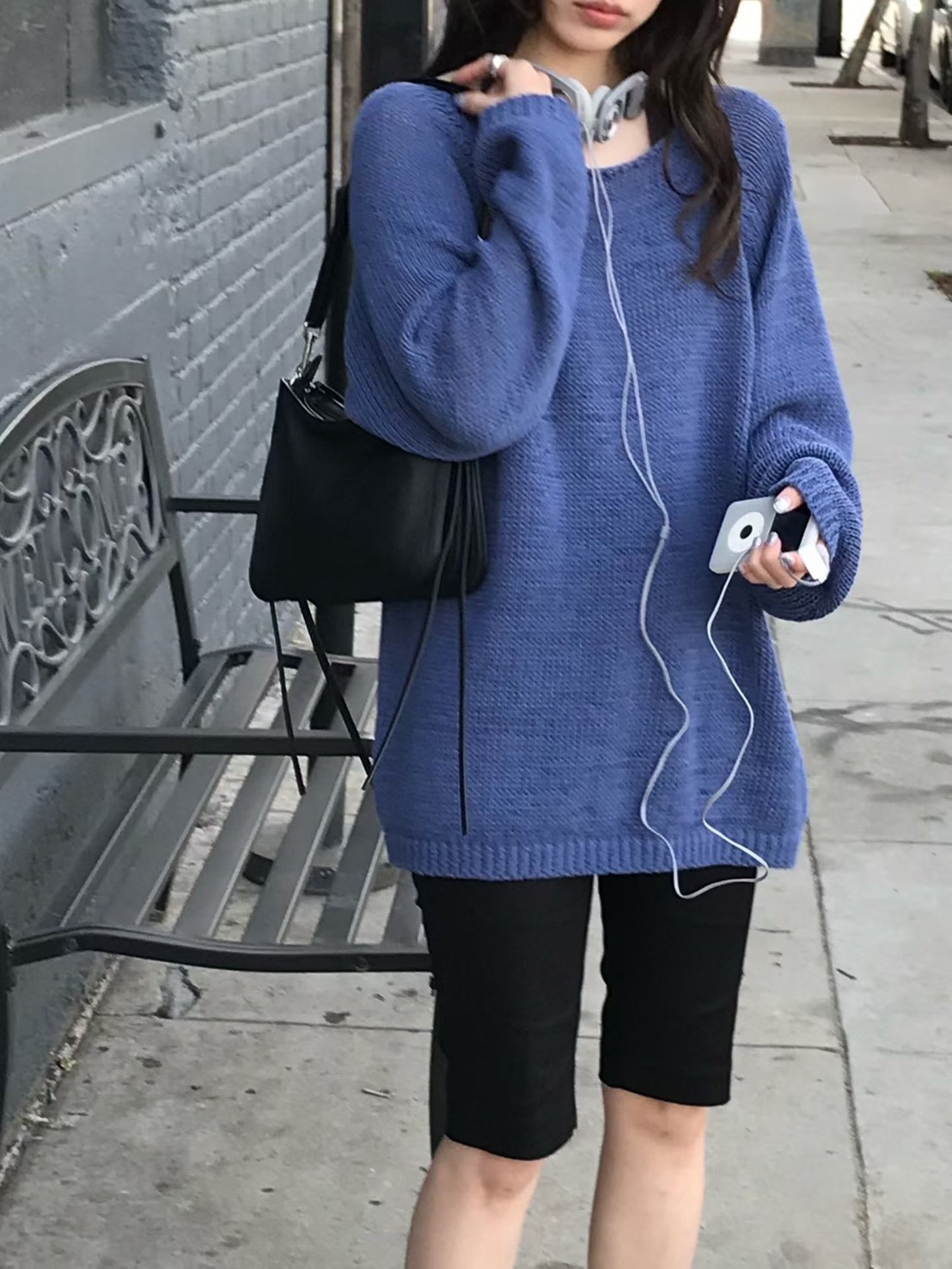 A94.小V家慵懶拉克蘭針織罩衫