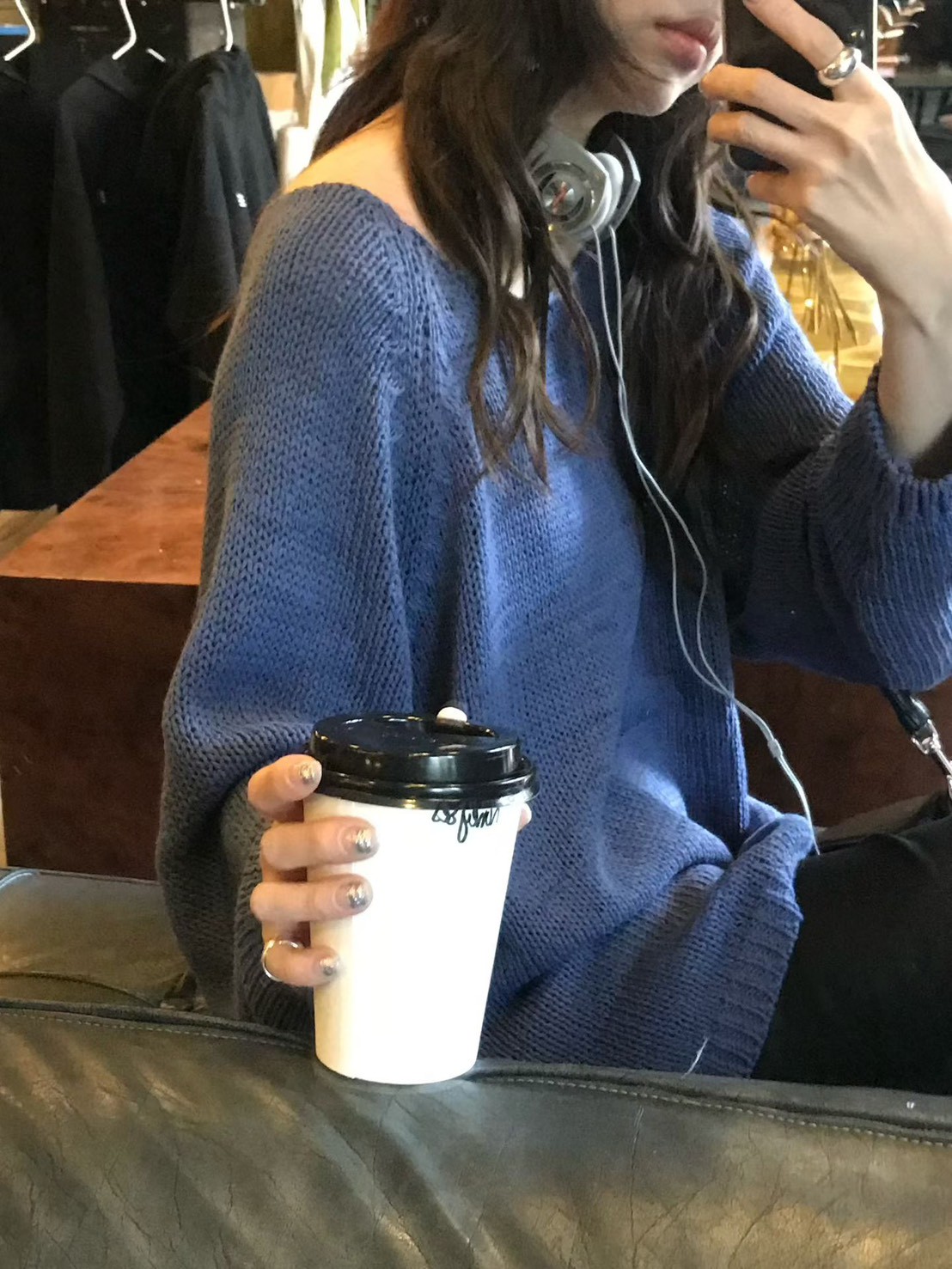 A94.小V家慵懶拉克蘭針織罩衫