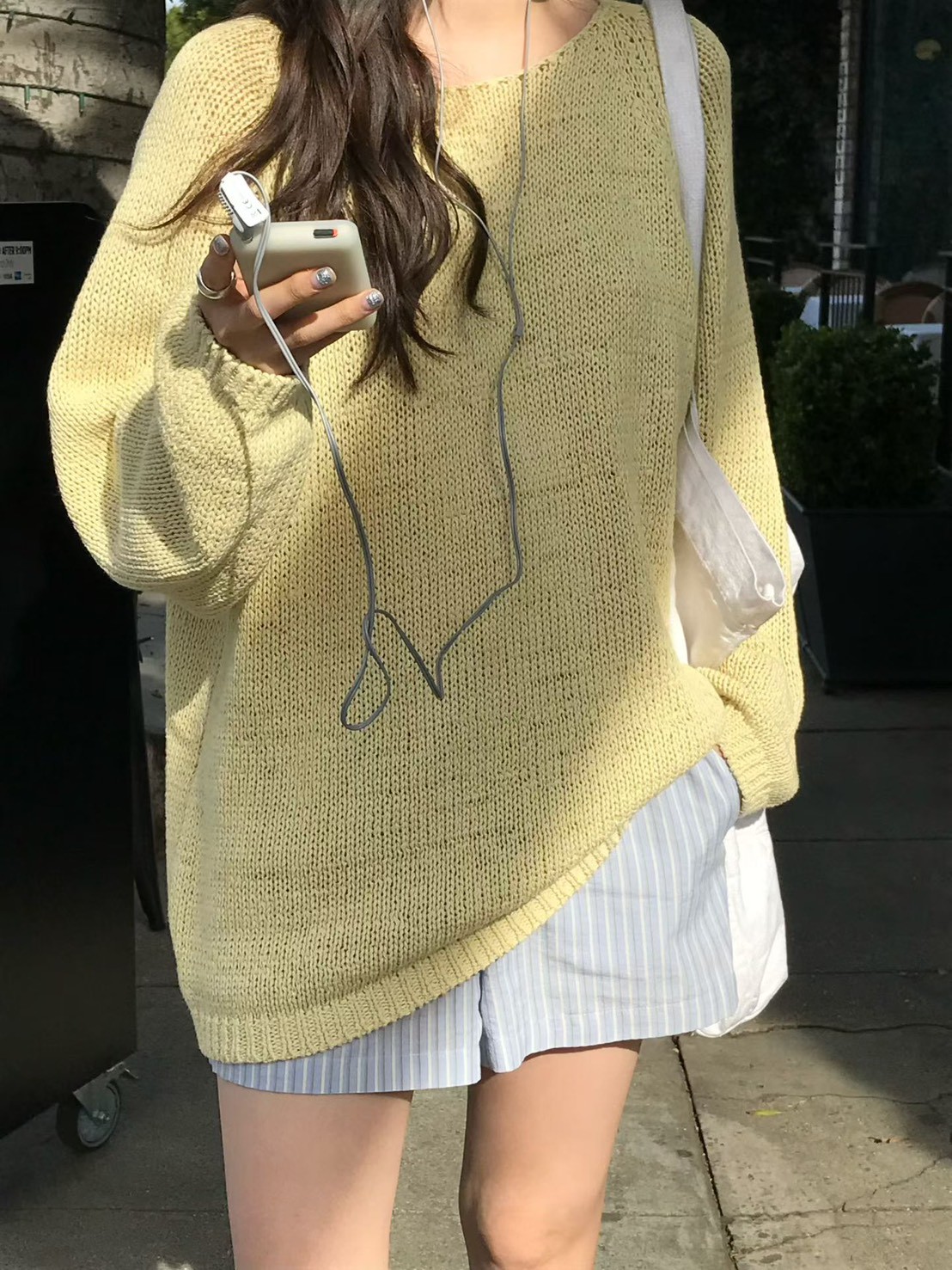 A94.小V家慵懶拉克蘭針織罩衫