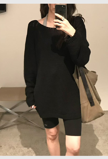 A94.小V家慵懶拉克蘭針織罩衫