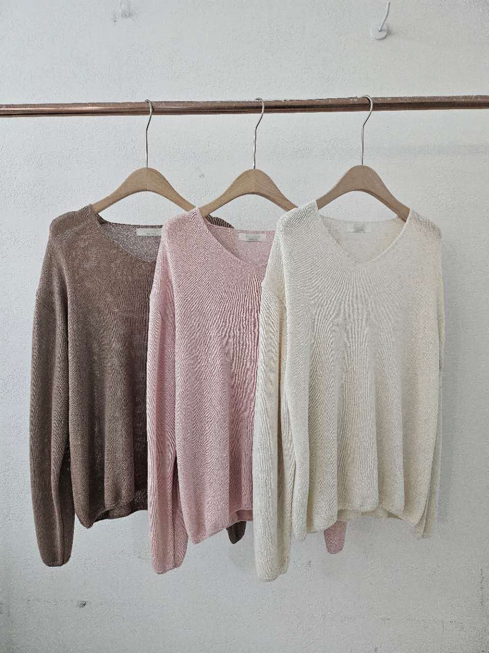 B125.星星家溫柔亞麻混紡針織衫
