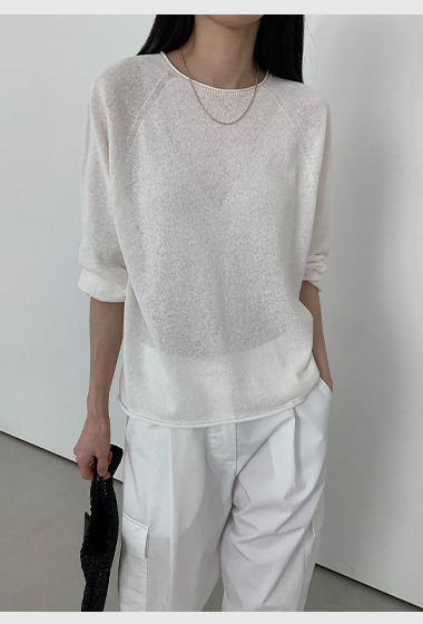 B60.格雷色系薄針織衫