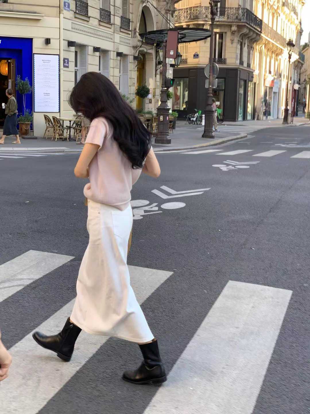 柔色100%羊毛襯衫領短袖上衣