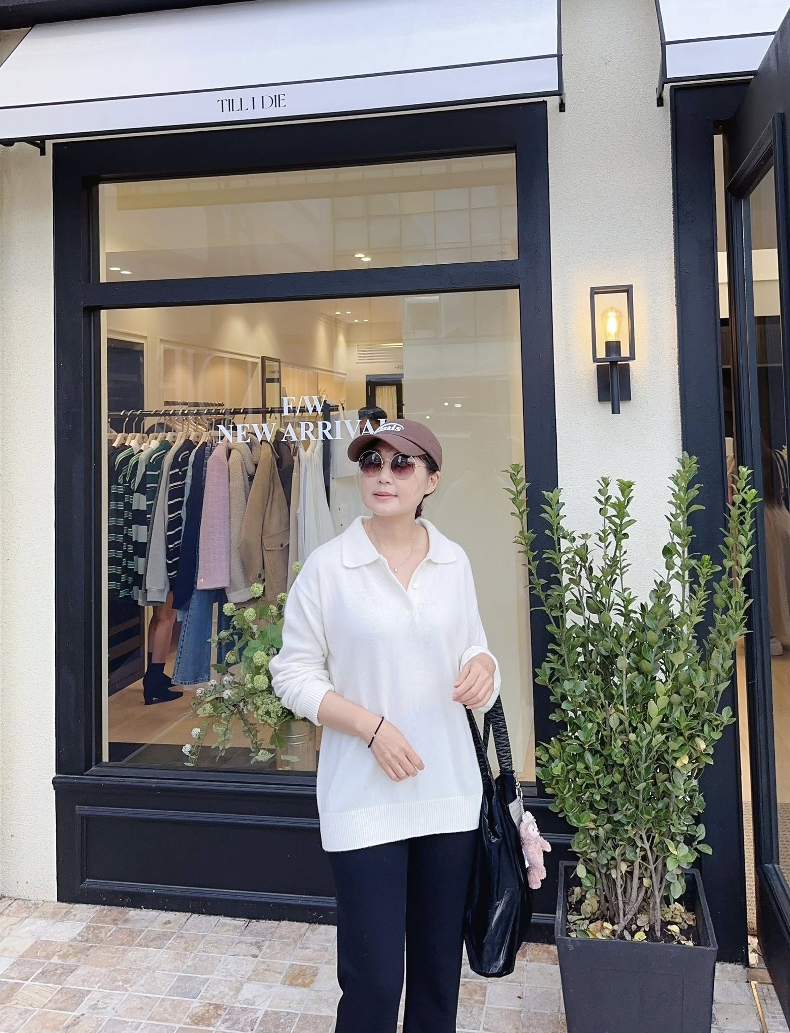 顏值家半門襟5%CASHMERE翻領毛衣