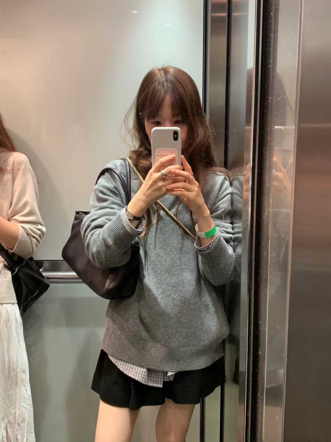 A31.顏值家半門襟5%CASHMERE翻領毛衣