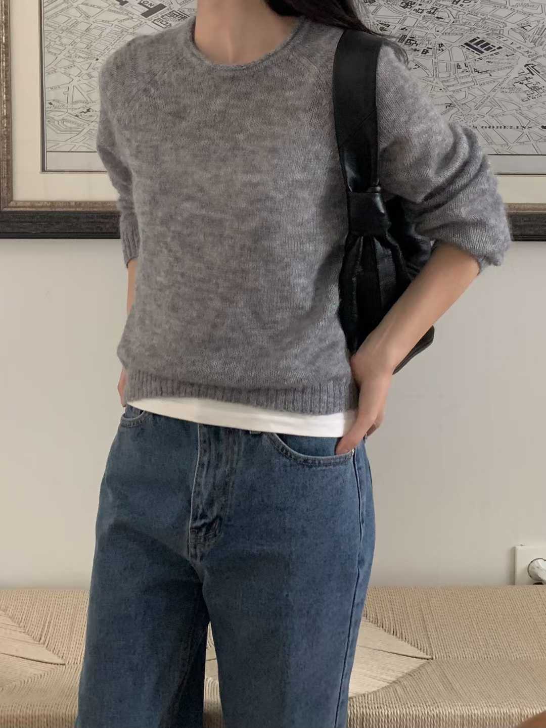 小V家KID MOHAIR圓領毛衣