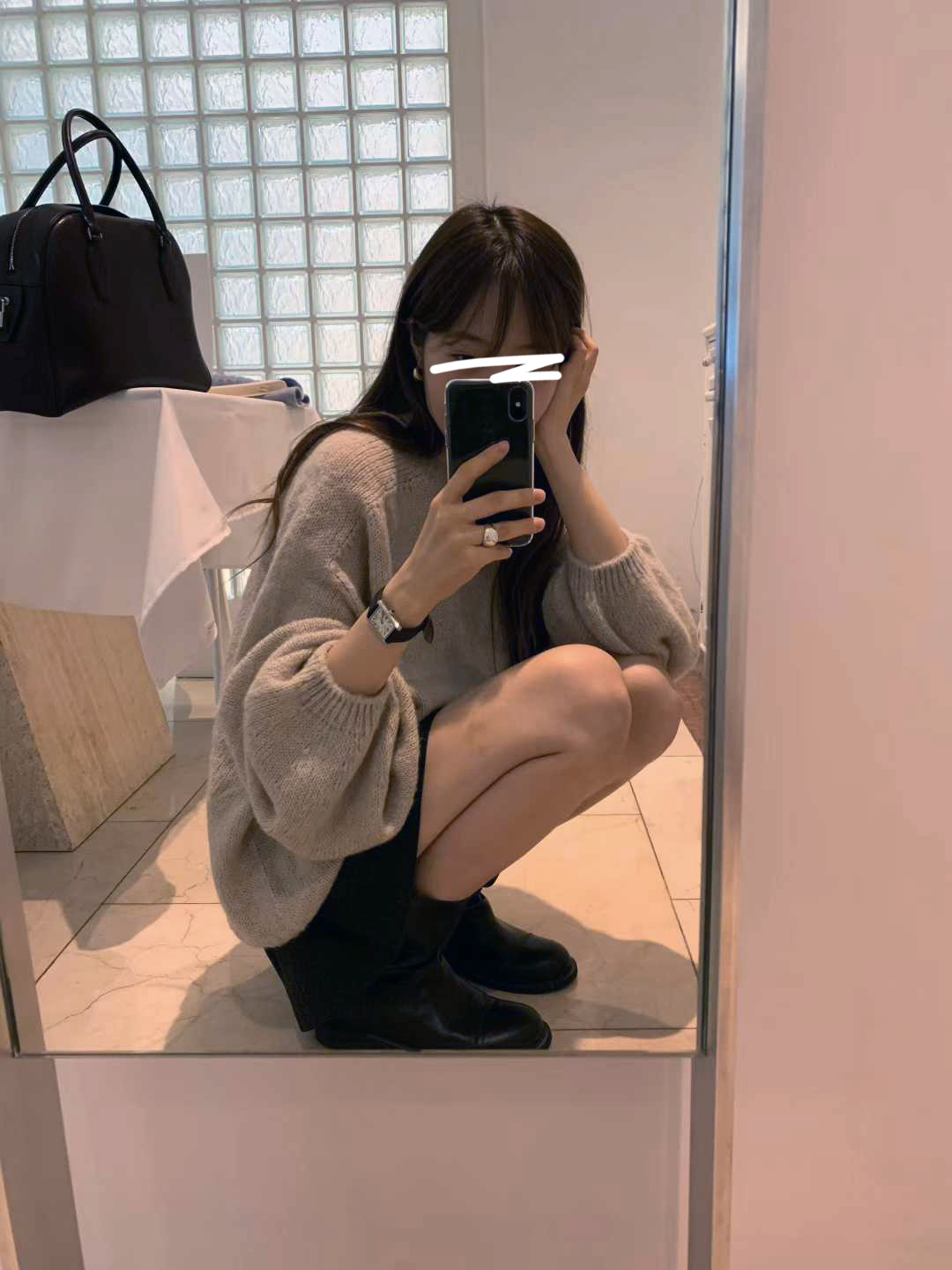 A13.顏值家圓領女孩慵懶毛衣